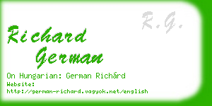 richard german business card