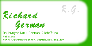 richard german business card